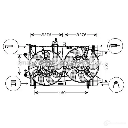 Вентилятор радиатора PRASCO FT340F00 5 ft7538 2586401 AHCZIU