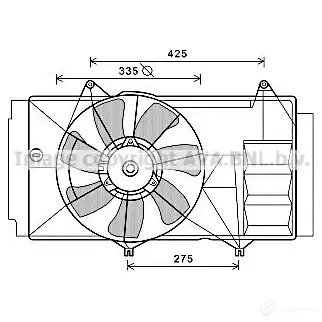 Вентилятор радиатора PRASCO X8X6XQA TY 324F003 2606993 to7580 изображение 0