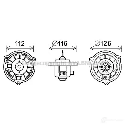 Вентилятор радиатора PRASCO 4045385057481 6268668 DEE LSTM ft7287