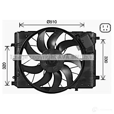 Вентилятор радиатора PRASCO SC 8XM 1437740139 ms7735 - Изображение 1