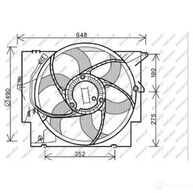 Вентилятор радиатора PRASCO 1437740141 BM120F001 IBZ VNM изображение 0