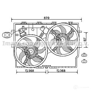 Вентилятор радиатора PRASCO FT 930F005 ft7587 7KGTJ 2586450 изображение 0