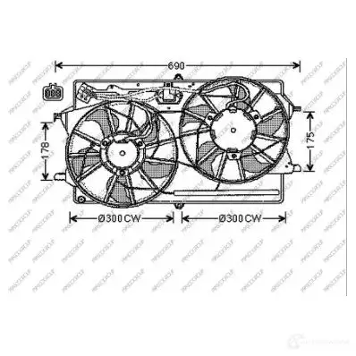 Вентилятор радиатора PRASCO T0 A2R9 1437740060 FD420F007 изображение 0