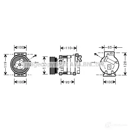 Вентилятор радиатора PRASCO 267 I3C fd7533 2583929 4045385087594