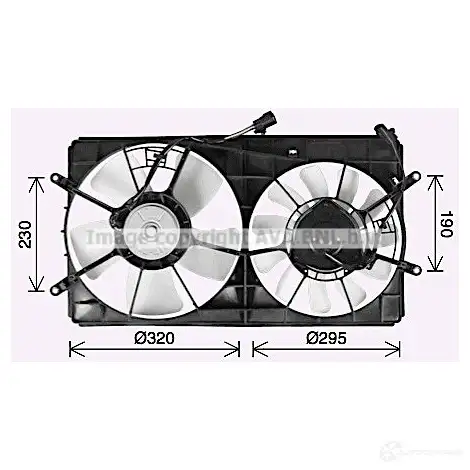 Вентилятор радиатора PRASCO ft7613 U6O HB98 4045385235162 1424581371 изображение 0