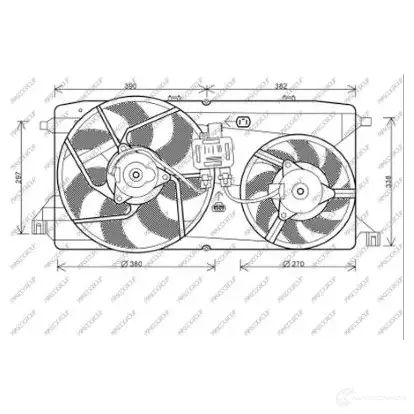 Вентилятор радиатора PRASCO E2J VJD 1437740256 FD912F001 изображение 0