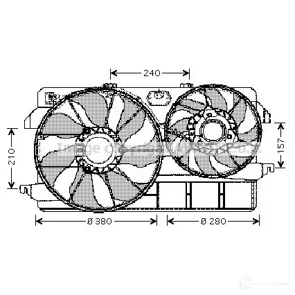 Вентилятор радиатора PRASCO 2583931 F D930F001 K7ZVQ fd7535 изображение 0