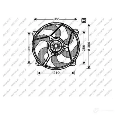 Вентилятор радиатора PRASCO AB MI2I 1437740461 CI715F002 изображение 0