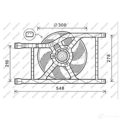 Вентилятор радиатора PRASCO 1437740261 Q3 D34AT FT030F004 изображение 0