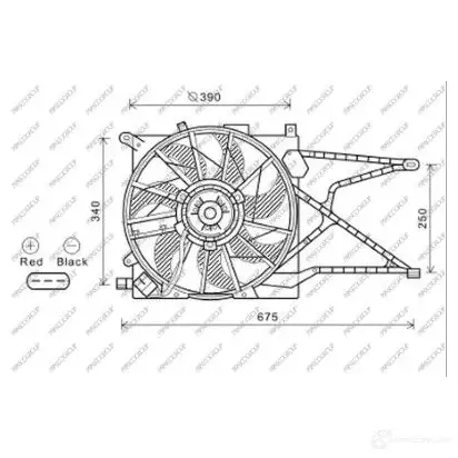 Вентилятор радиатора PRASCO 1438762461 44M 5D OP017F007 изображение 0