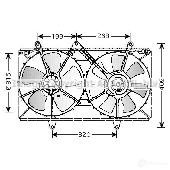Вентилятор радиатора PRASCO DW V4QQ 4045385091904 2606958 to7521 изображение 0