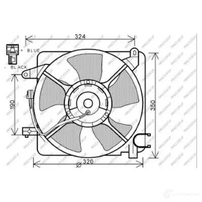 Вентилятор радиатора PRASCO 1437740005 DW324F001 OBYG S изображение 0