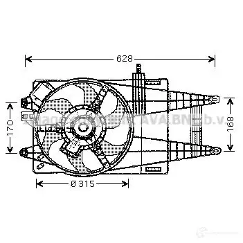 Вентилятор радиатора PRASCO 5HRT2S 2586383 ft7520 FT133F0 05 изображение 0