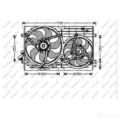 Вентилятор радиатора PRASCO AD200F002 KA9V8 CI 1437740448 изображение 0