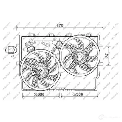 Вентилятор радиатора PRASCO ft930f006 8RG99M G 1437740464 изображение 0