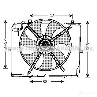 Вентилятор радиатора PRASCO VO8SRZ ME03 5F002 ms7503 2596074 изображение 0