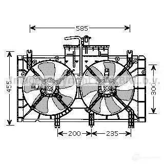 Вентилятор радиатора PRASCO 2597733 mz7537 2H6SWB E 4045385090037 изображение 0