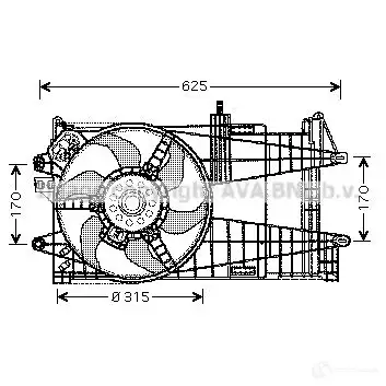 Вентилятор радиатора PRASCO ft7523 FT133F 007 2586386 B02VXYM изображение 0