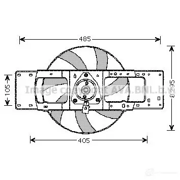 Вентилятор радиатора PRASCO KNV0 G11 2603991 rt7527 4045385091065