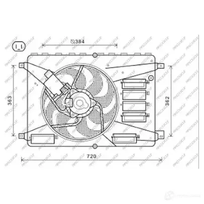 Вентилятор радиатора PRASCO 8BHEM M 1437740521 FD079F002 изображение 0