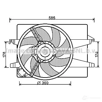 Вентилятор радиатора PRASCO 2583947 fd7553 AYKH20 FD34 0F005 изображение 0