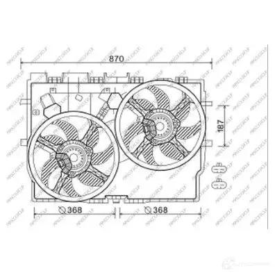 Вентилятор радиатора PRASCO WN PTD3 1437740489 FT930F002 изображение 0