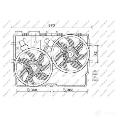 Вентилятор радиатора PRASCO F4BI95 F FT930F001 1437740490 изображение 0