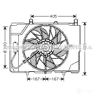 Вентилятор радиатора PRASCO ms7501 2596072 ME025F 001 90DT5