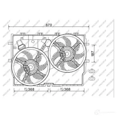 Вентилятор радиатора PRASCO UFKBIT M FT930F004 1437739837