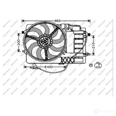 Вентилятор радиатора PRASCO 2W9C BV9 MN304F001 1437740399 изображение 0