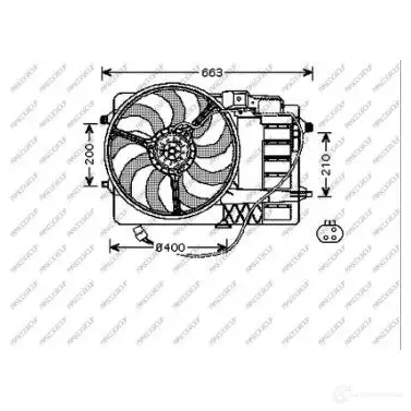 Вентилятор радиатора PRASCO MN304F002 N2ZW STZ 1437740401 изображение 0