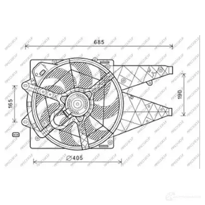 Вентилятор радиатора PRASCO FT930F008 1437740400 7ZP7 G изображение 0