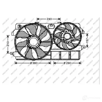 Вентилятор радиатора PRASCO FD930F001 D1V XP 1437739922 изображение 0