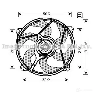 Вентилятор радиатора PRASCO CI71 5F002 2578995 RGISZO cn7529 изображение 0
