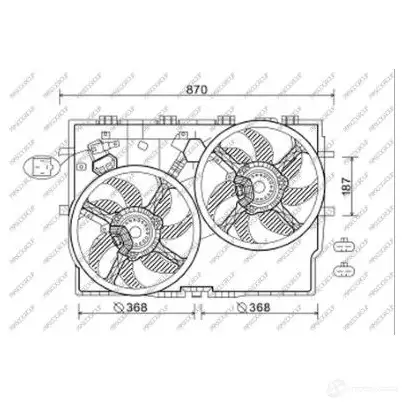 Вентилятор радиатора PRASCO 1437740523 73 WX9 ft930f005 изображение 0