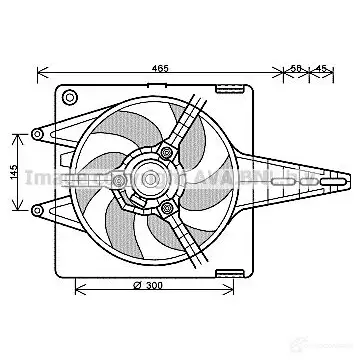 Вентилятор радиатора PRASCO ft7547 5IQSIE 2586410 FT137F 002 изображение 0