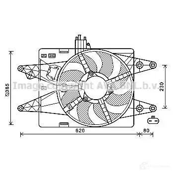 Вентилятор радиатора PRASCO ft7557 FT908 F003 2586420 AHNSZG изображение 0