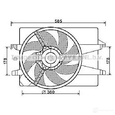 Вентилятор радиатора PRASCO FD 340F003 fd7551 U91QHV 2583945 изображение 0