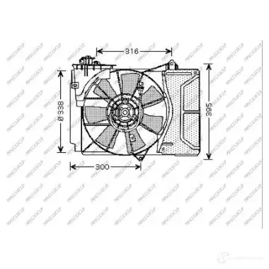 Вентилятор радиатора PRASCO YN4 K8DH TY320F001 1437740535 изображение 0