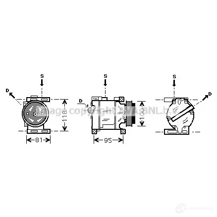 Вентилятор радиатора PRASCO fd7511 2583911 RN 5B3X 4045385087389