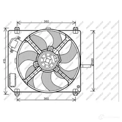 Вентилятор радиатора PRASCO ft148f004 1V6LC Y 1437739979 изображение 0