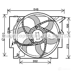 Вентилятор радиатора PRASCO BM 120F001 VH8TY5 bw7515 2577327 изображение 0