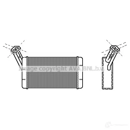 Радиатор печки, теплообменник PRASCO cn6024 9 RQ1VCR 4045385006434 2578944