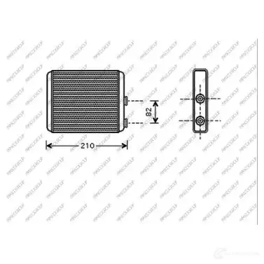 Радиатор печки, теплообменник PRASCO OP350H001 1438011413 Y8 XJN изображение 0