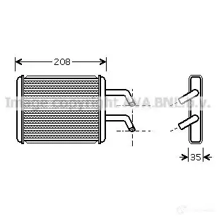 Радиатор печки, теплообменник PRASCO 2591102 ka6045 FE 4PP1 4045385061228 изображение 0