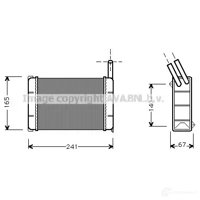 Радиатор печки, теплообменник PRASCO FD038 H001 2583711 fd6000 VMDP3L