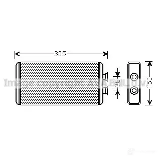 Радиатор печки, теплообменник PRASCO 2606939 4045385200351 0 89T3 to6693
