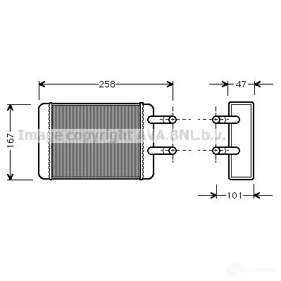Радиатор печки, теплообменник PRASCO J8P ZN6 si6044 4045385040926 2604687