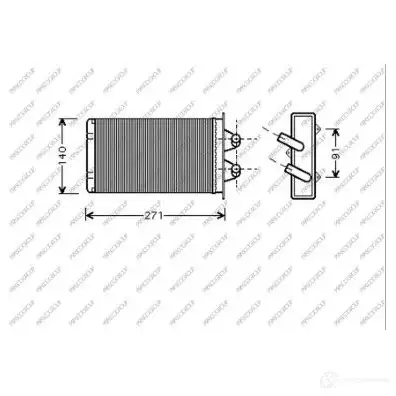 Радиатор печки, теплообменник PRASCO FT017H001 1438010965 KR7 P1 изображение 0