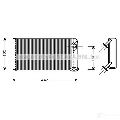 Радиатор печки, теплообменник PRASCO fd6108 1425118864 K38DF7 8 4045385019069